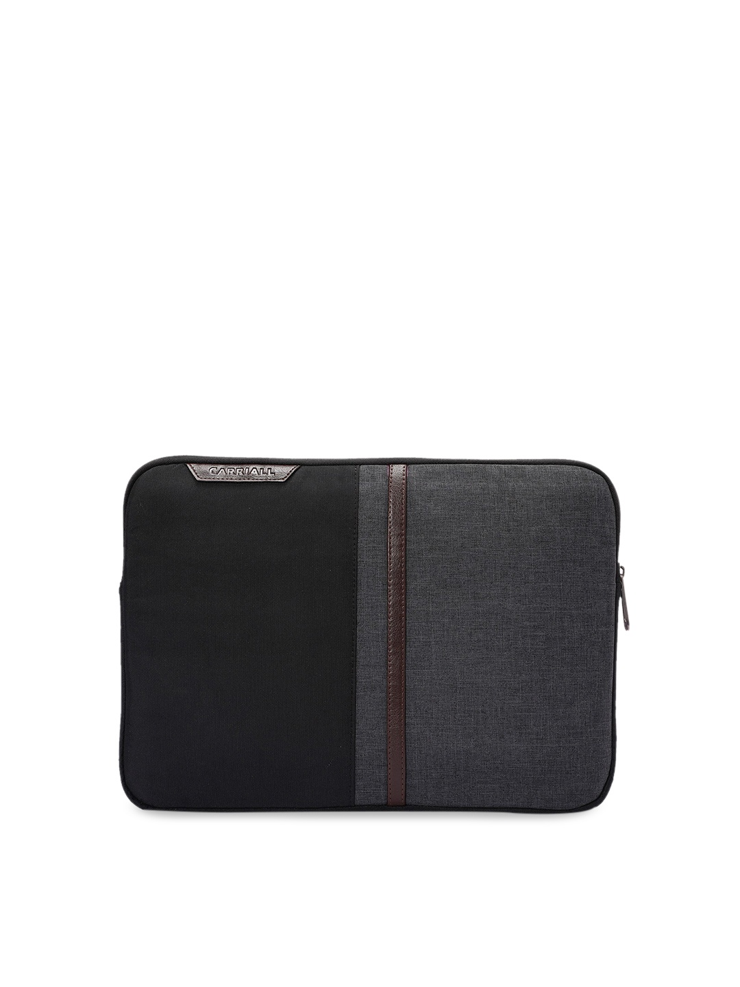

CARRIALL Unisex Black & Grey Colourblocked Laptop Sleeve