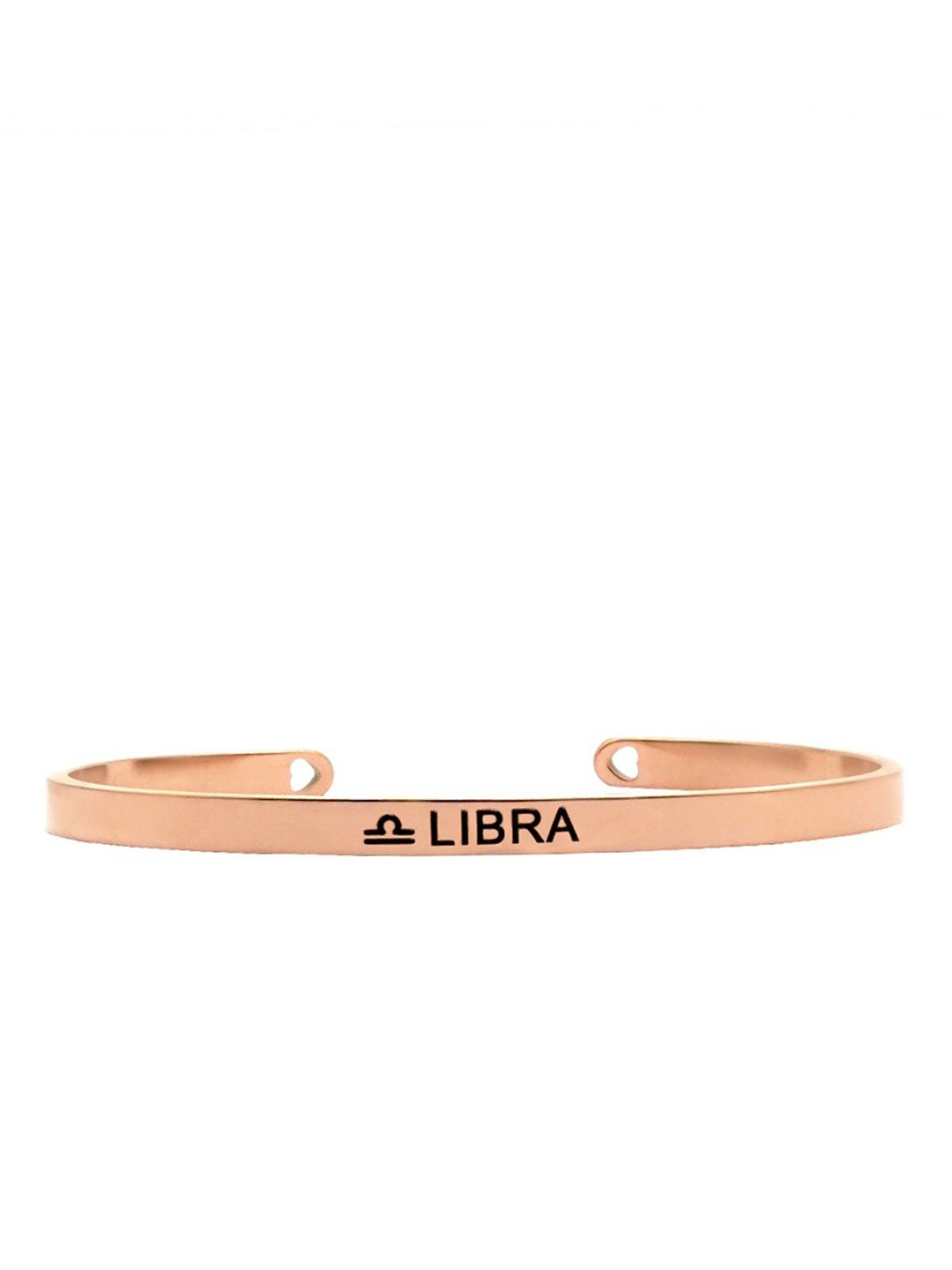 

JOKER & WITCH Rose Gold-Plated Stainless Steel Libra Zodiac Cuff Bracelet