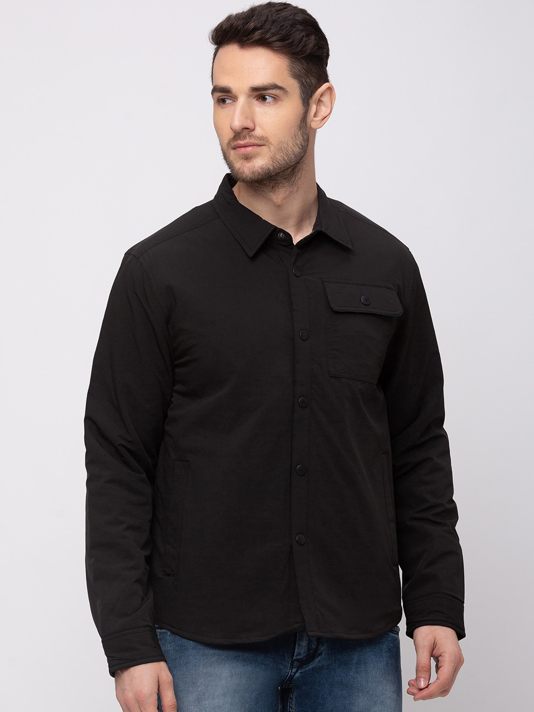 

Kenneth Cole Men Black Solid Tailored Jacket