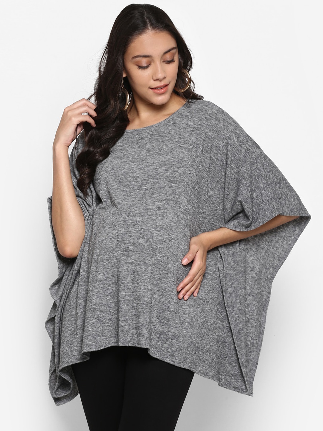 

Momsoon Maternity Women Grey Solid Kaftan Top