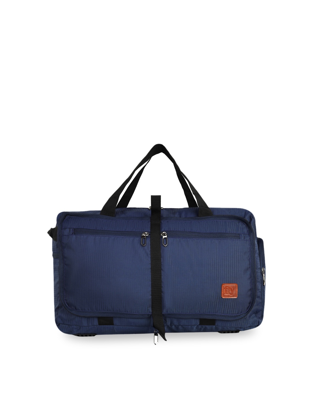 Fly Fashion Blue & Black Textured Foldable Duffle Bag