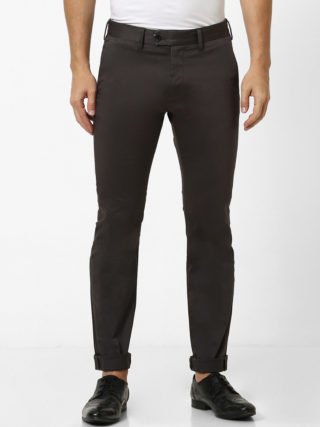 

Celio Men Charcoal Slim Fit Solid Chinos