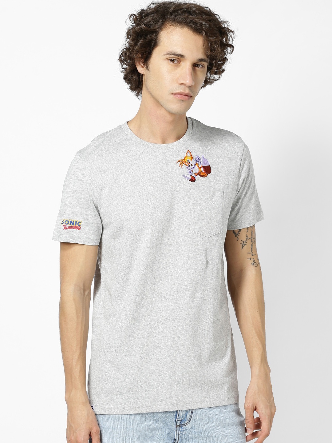 

Celio Men Grey Solid Round Neck Cotton Pure Cotton T-shirt