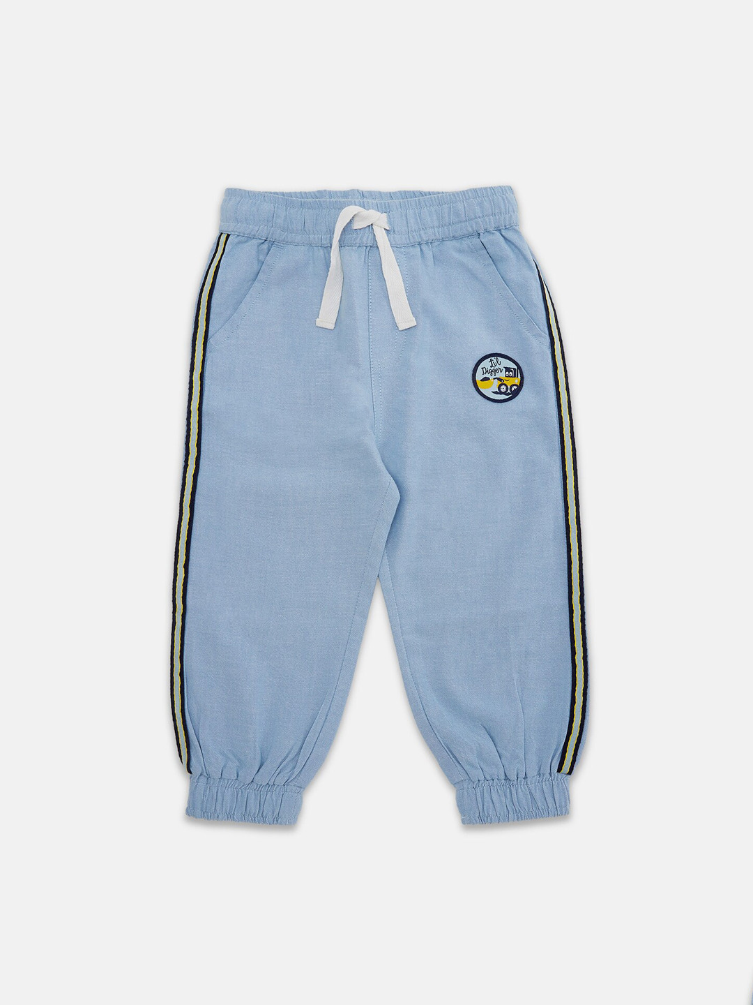 

Pantaloons Baby Boys Blue Regular Fit Solid Joggers