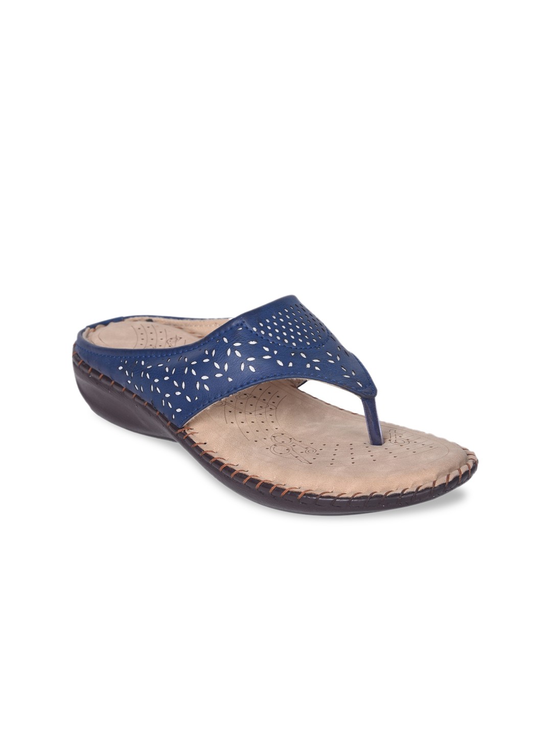 

Ajanta Women Blue & Beige Embellished Comfort Heels