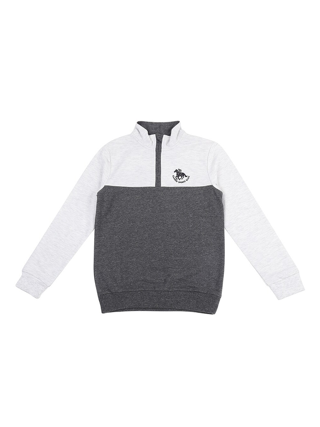 

Pantaloons Junior Boys Grey Colourblocked Sweatshirt