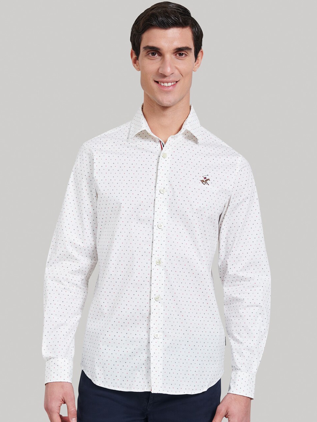 

Beverly Hills Polo Club Men White Regular Fit Solid Casual Shirt