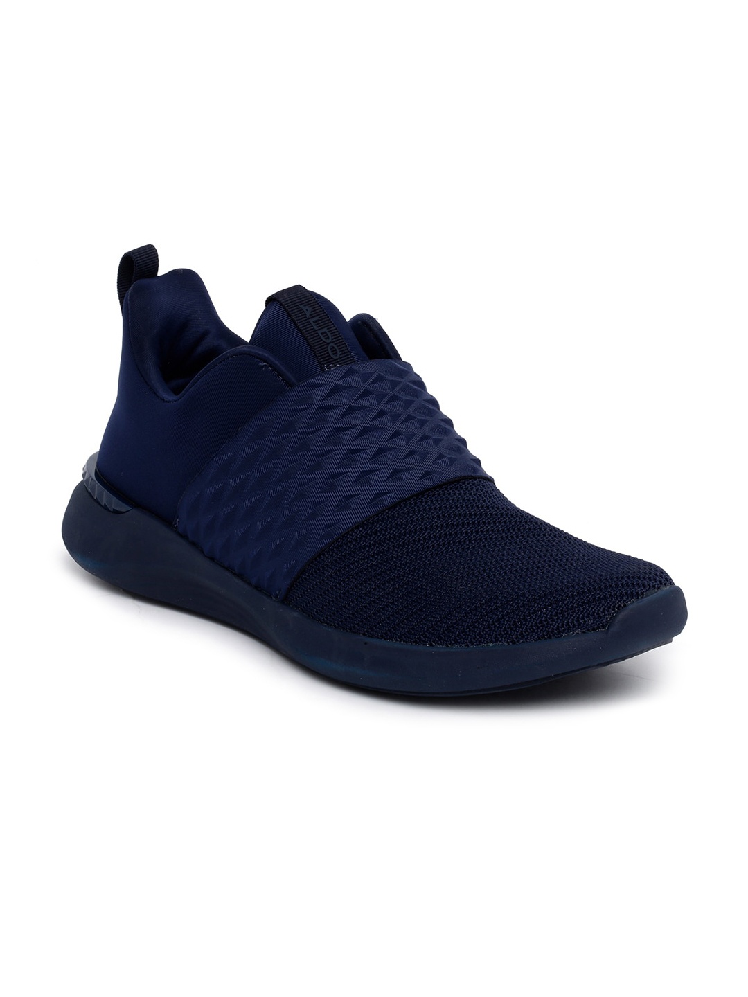 

ALDO Men Navy Blue Woven Design Slip-On Sneakers