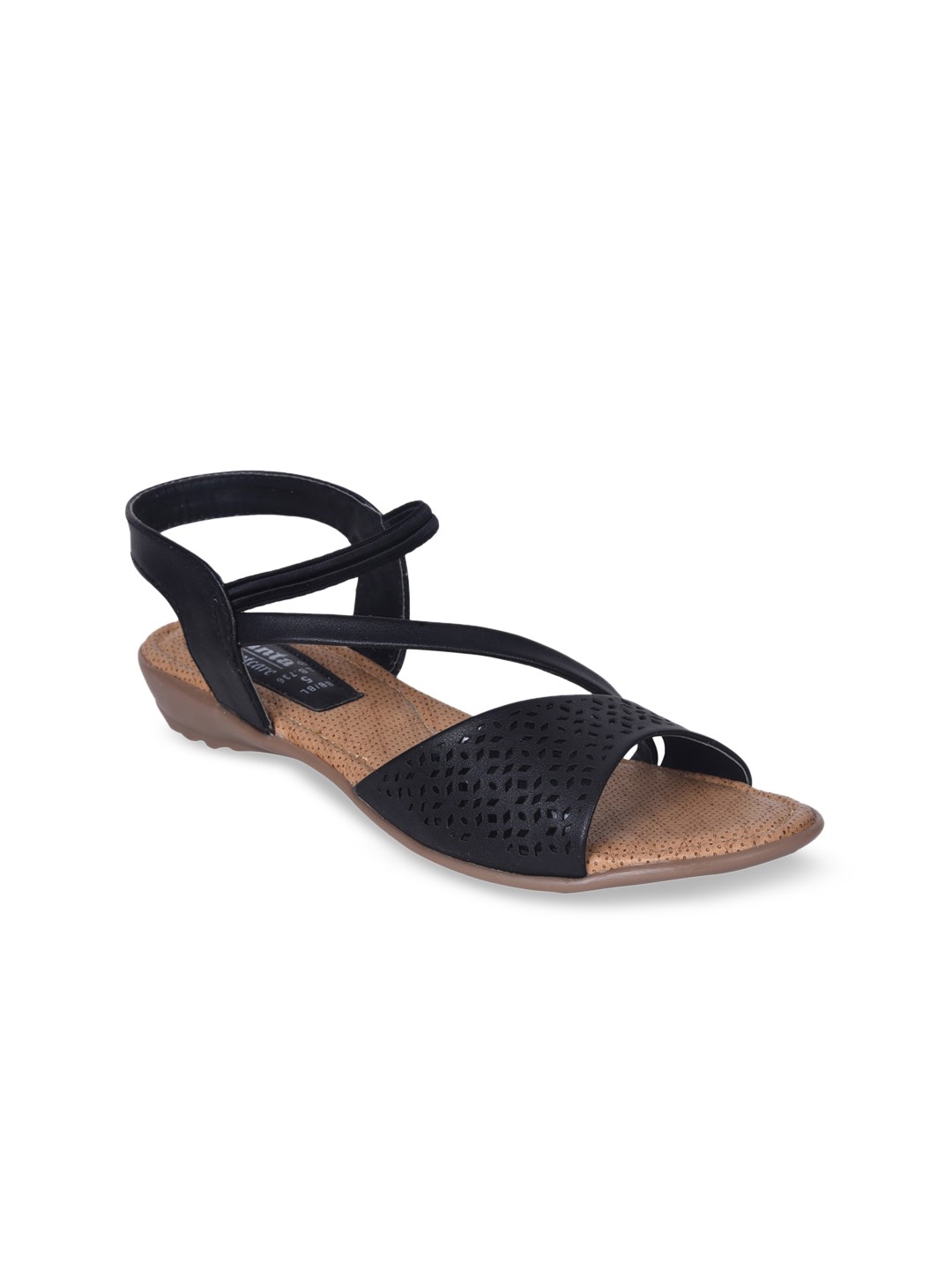 

Ajanta Women Black Textured Comfort Heels