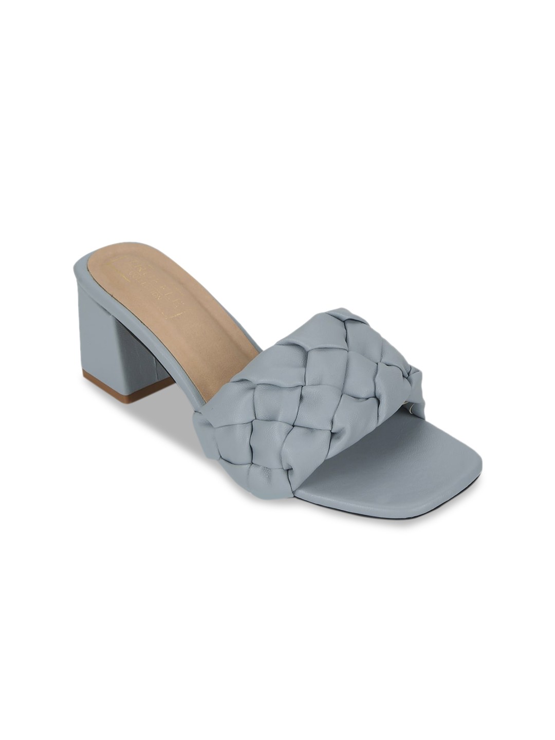 

Truffle Collection Women Grey Woven Design Heels