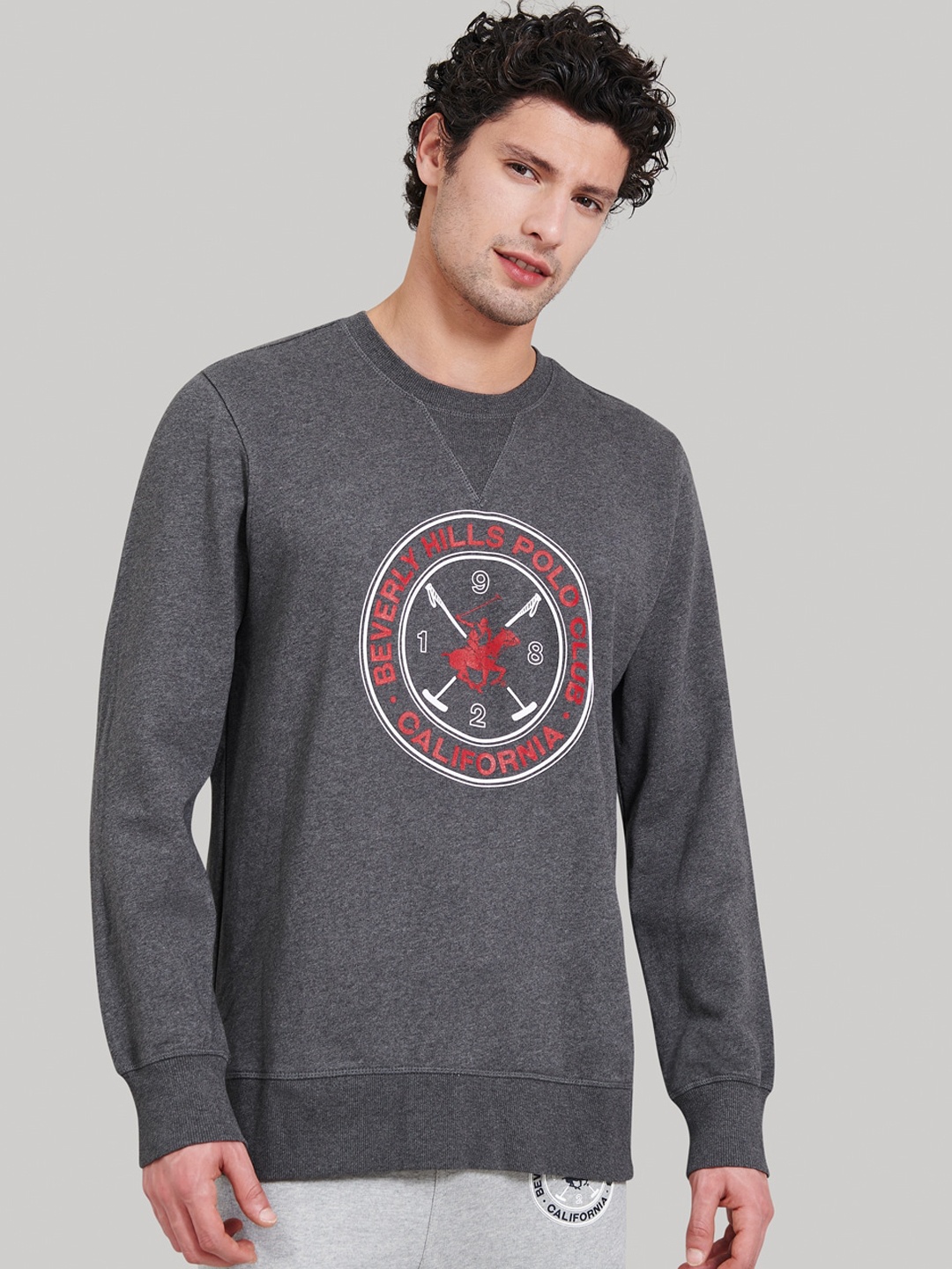 

Beverly Hills Polo Club Men Black Printed Sweatshirt