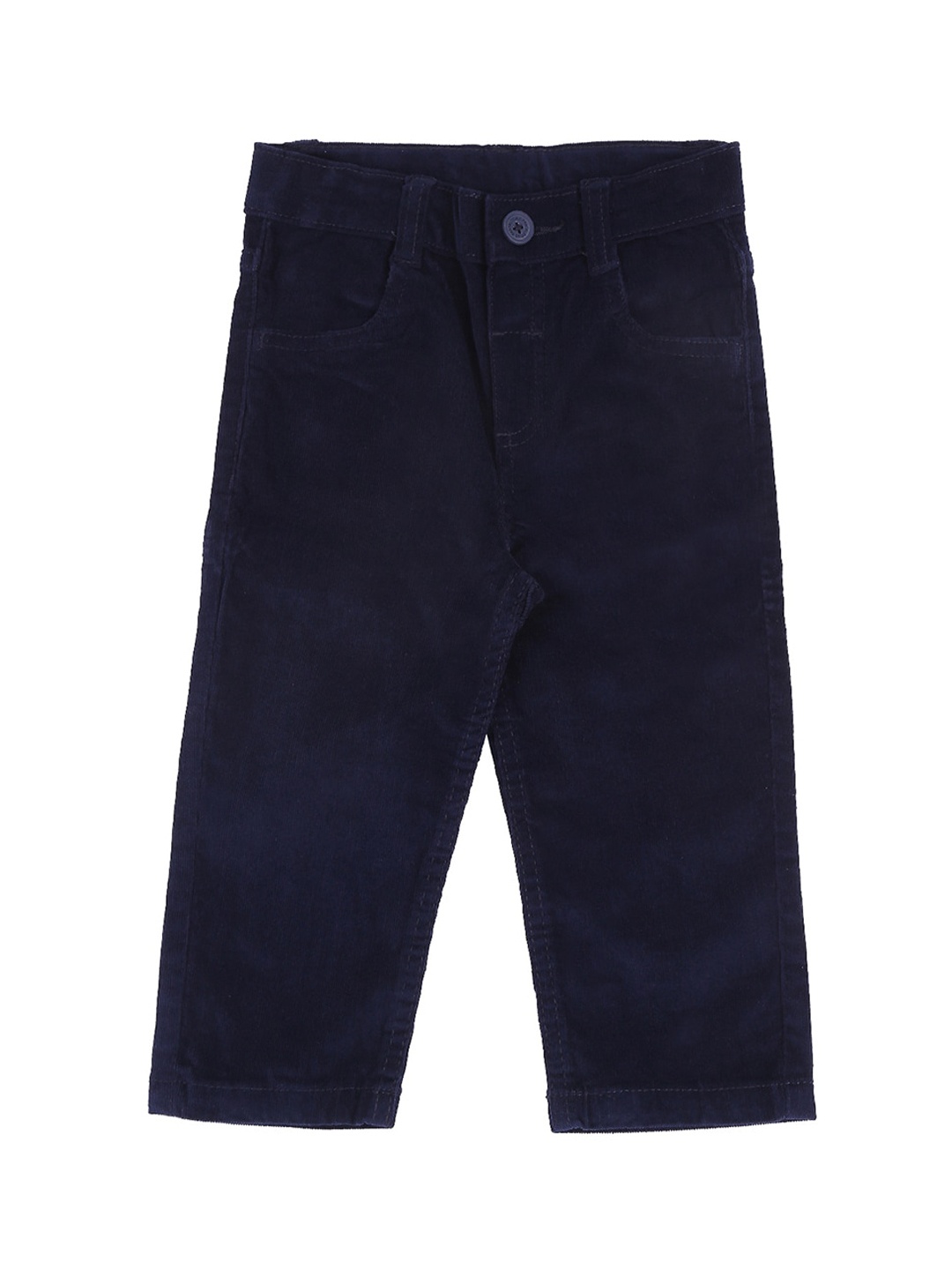 

Pantaloons Baby Boys Navy Blue Regular Fit Solid Trousers