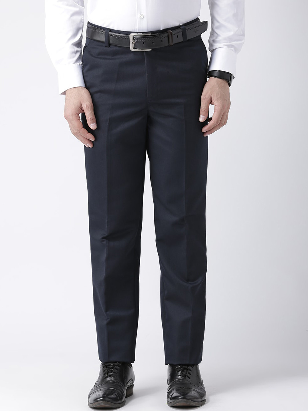 

hangup trend Men Navy Blue Formal Trousers