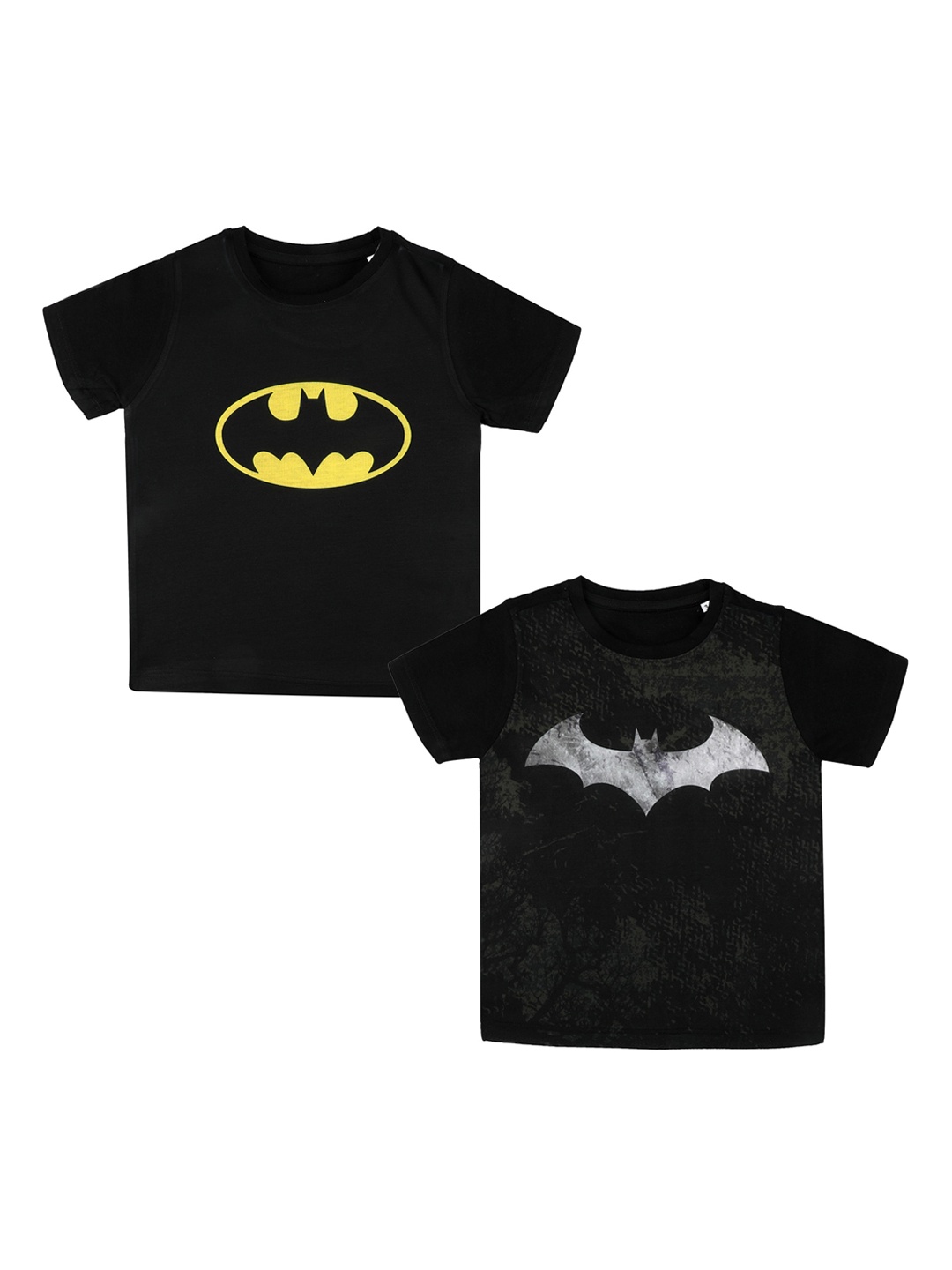 

Batman Boys Black Pack of 2 Printed Round Neck T-shirt