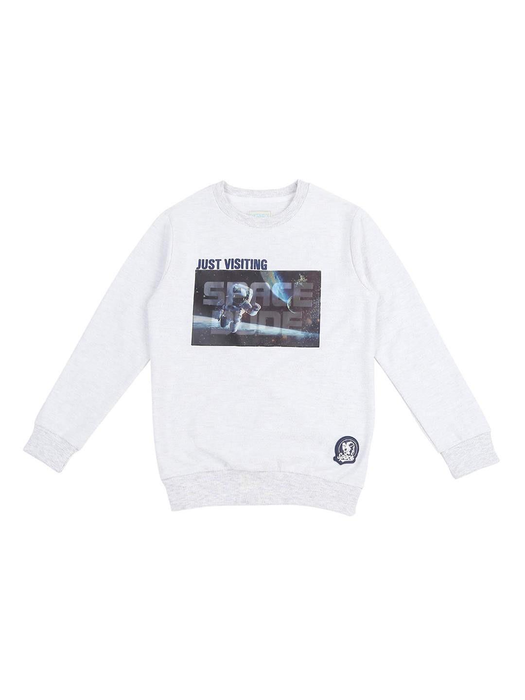

Pantaloons Junior Boys Off-White & Grey Printed Sweatshirt