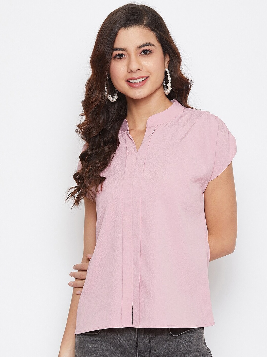 

Imfashini Women Pink Solid Top