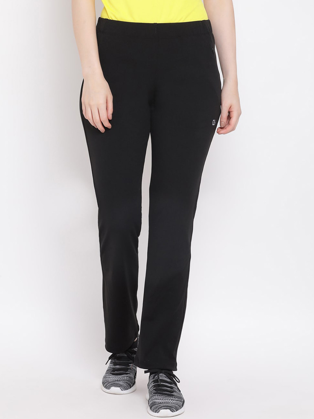 

Spolei Women Black Solid Slim-Fit Track Pants