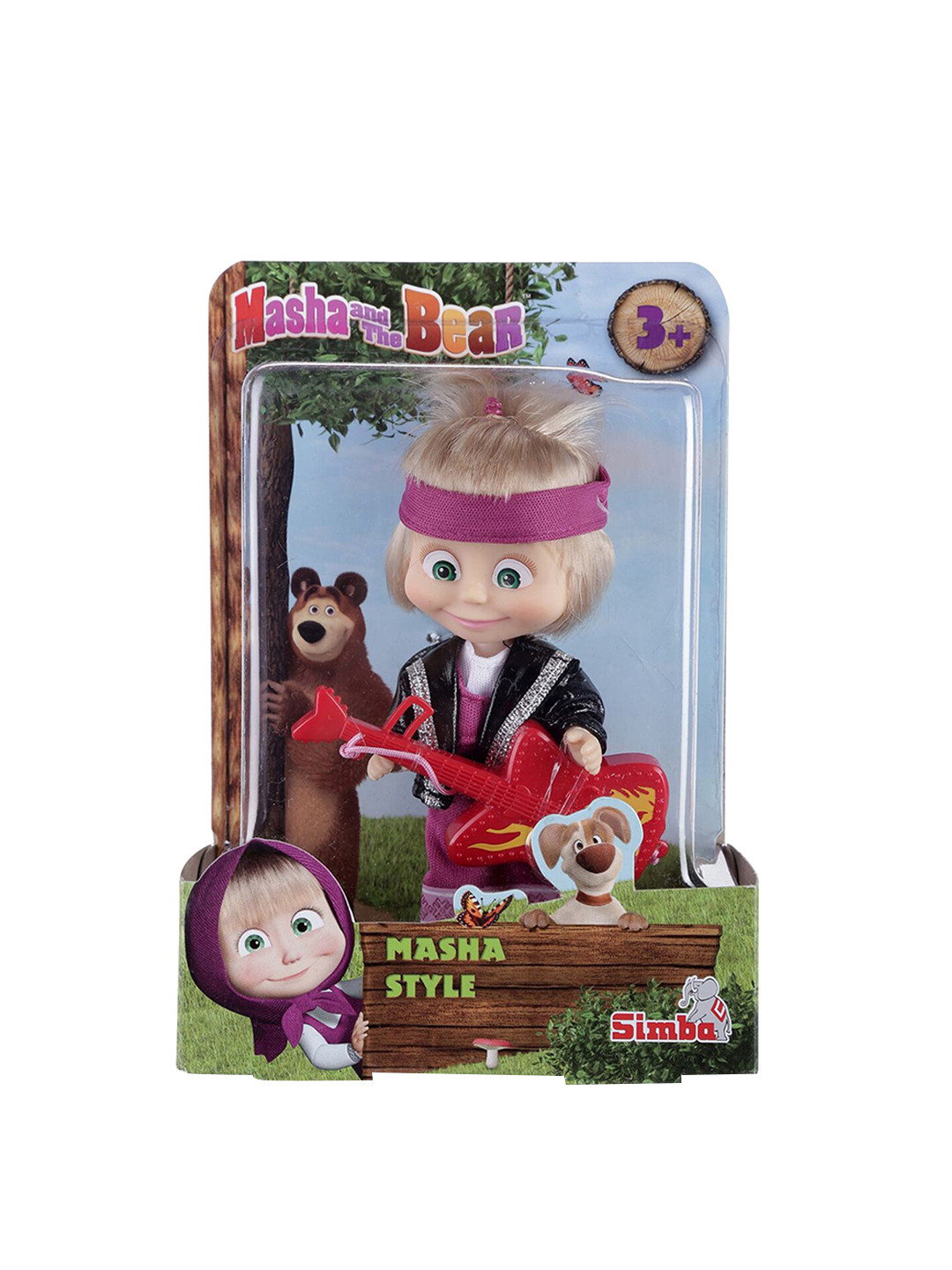 

Masha and The Bear Unisex Kids Guitar Masha Style Doll Toy, Purple