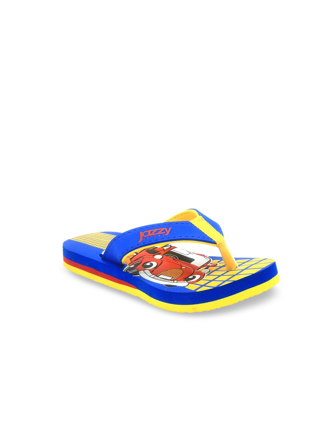 

Jazzy Juniors Boys Blue & Yellow Printed Slip-On