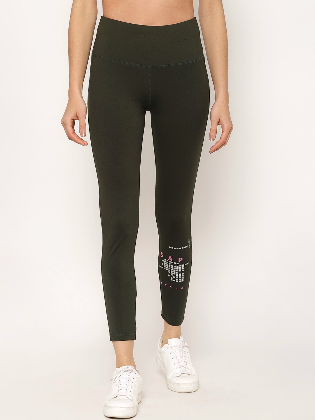 

SAPPER Women Olive-Green Solid Track Pants