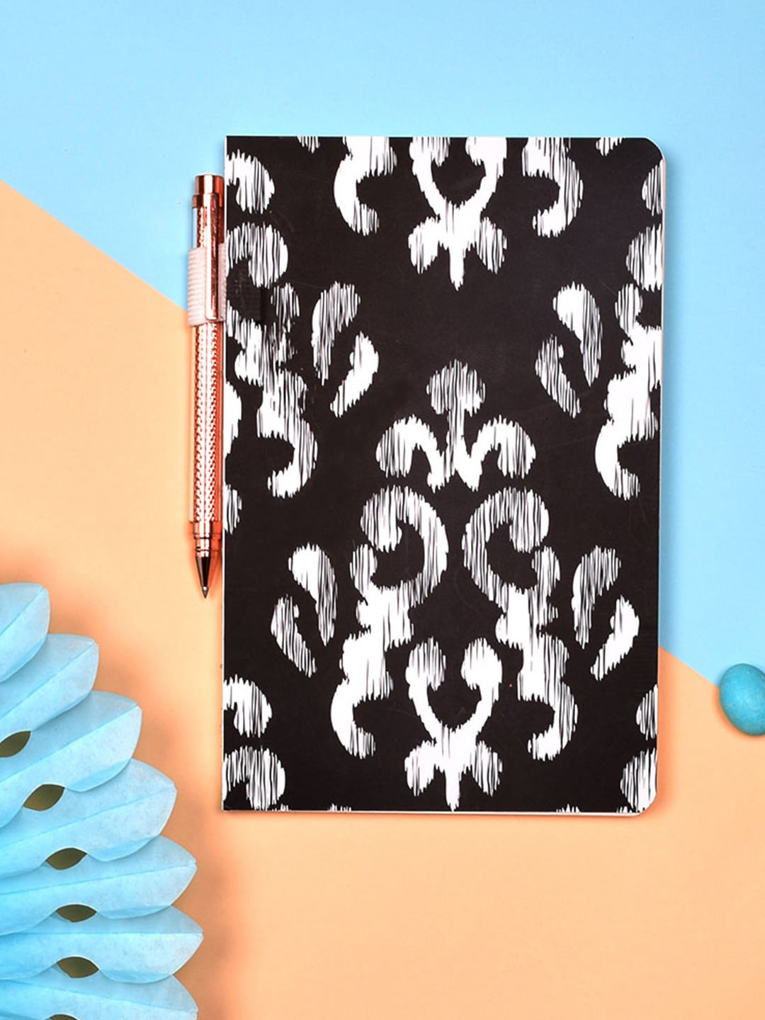 

Doodle Black & White Cultural Mirage Notebook