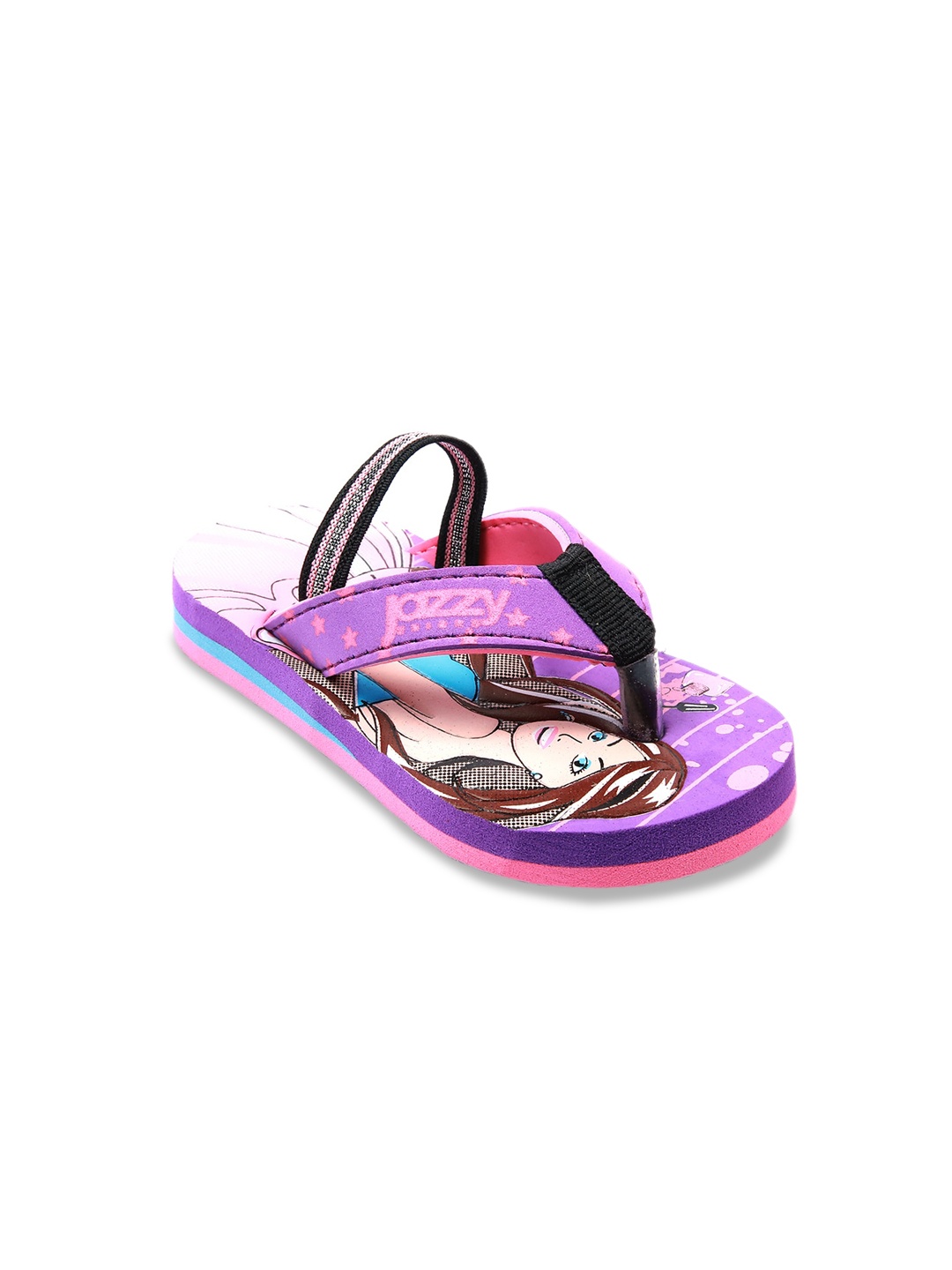 

Jazzy Juniors Girls Purple & Pink Printed Thong Flip-Flops