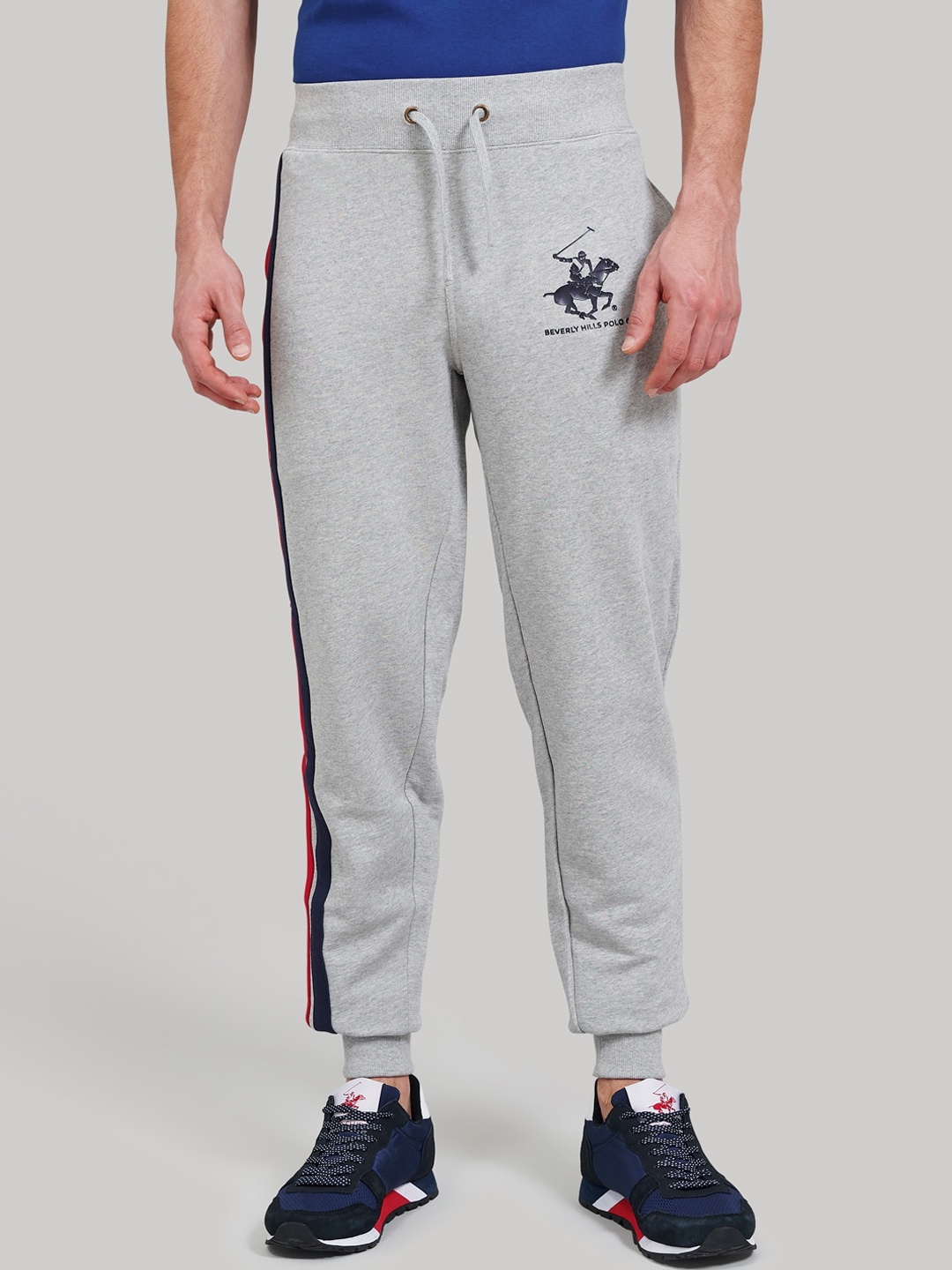 

Beverly Hills Polo Club Men Grey Solid Circuit Breaker Joggers