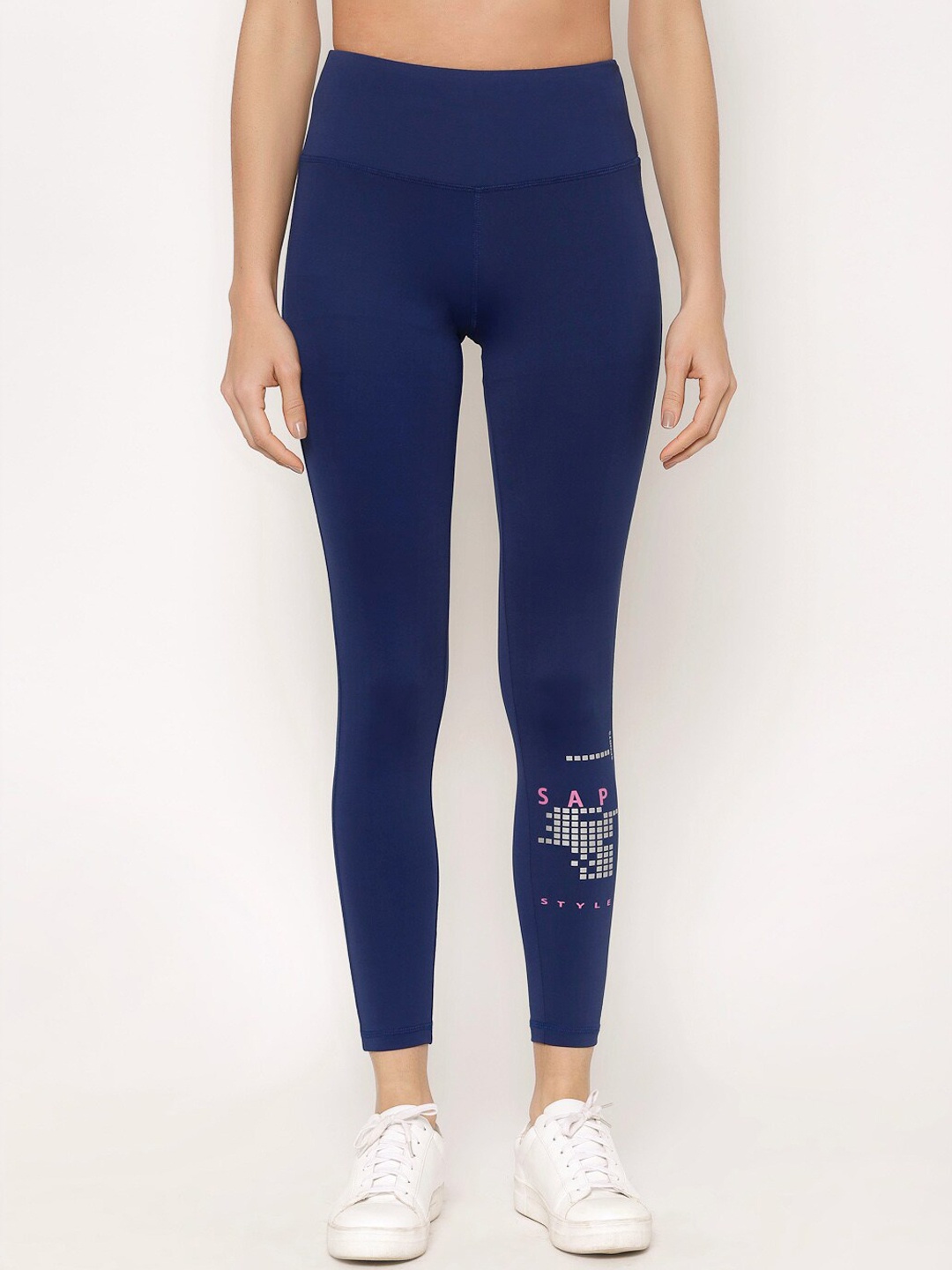 

Sapper Women Navy-Blue Solid Mid-Rise Track Pants