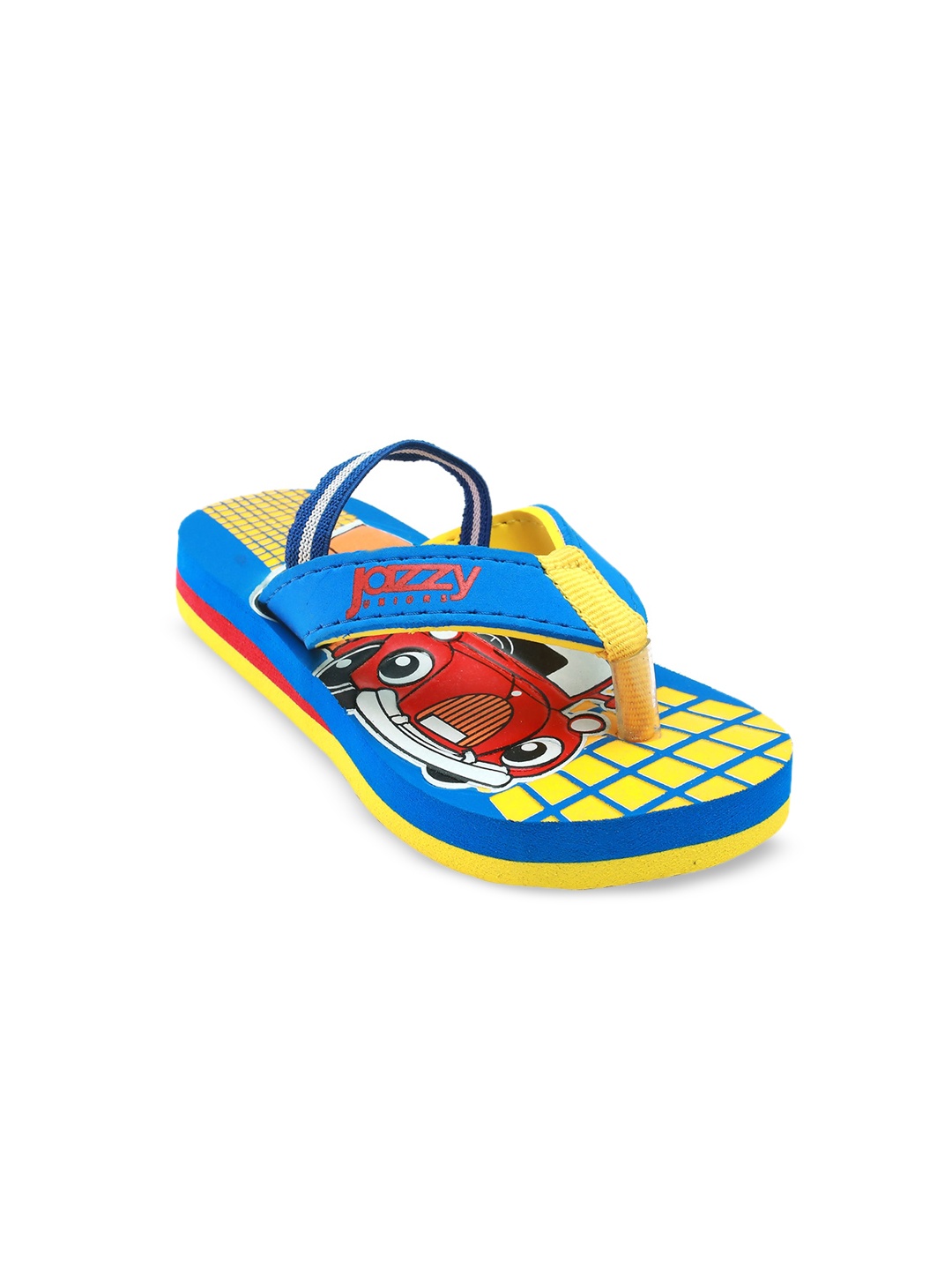 

Jazzy Juniors Boys Blue & Yellow Printed Slip-On