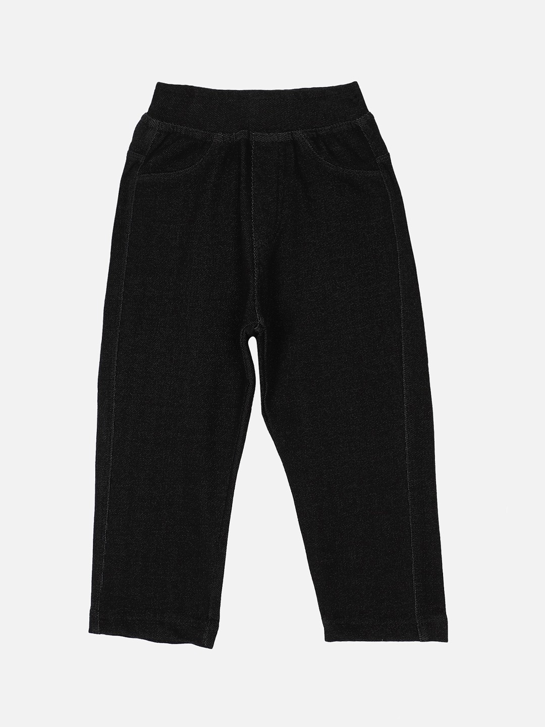 

Bodycare First Girls Black Solid Straight-Fit Track Pants