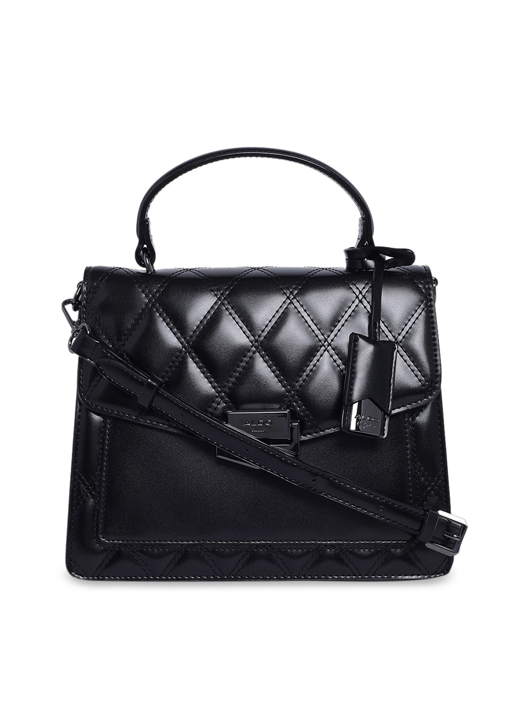 

ALDO Black Solid Satchel Bag