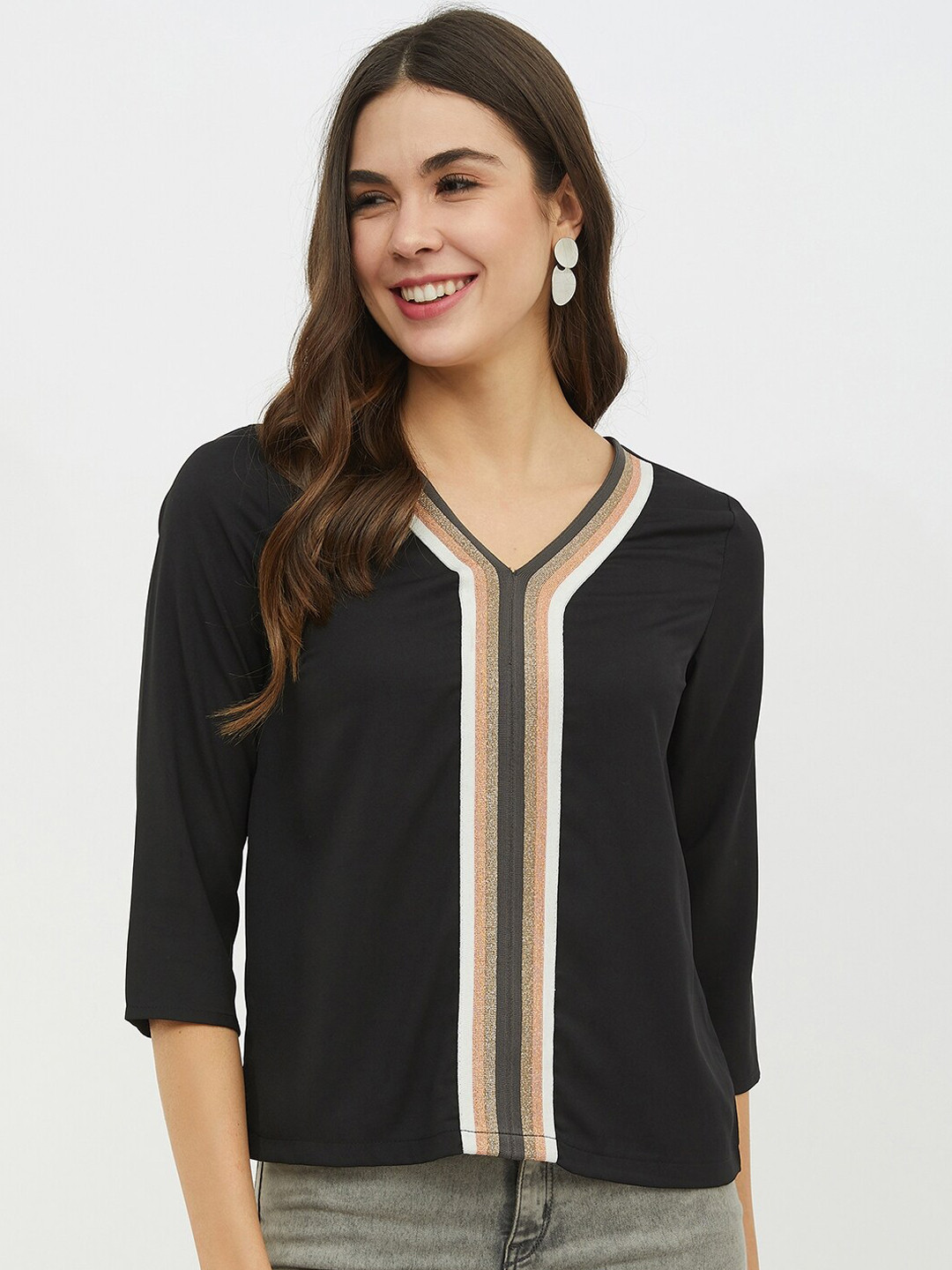 

Harpa Women Black Solid Top