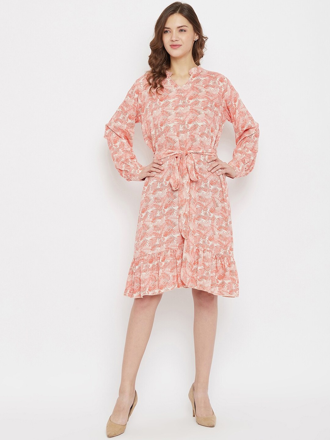 

The Kaftan Company Women Off-White Printed A-Line Dress
