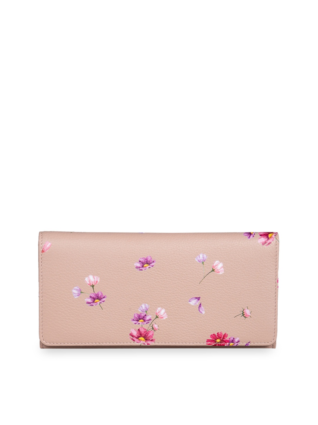 

MAI SOLI Women Pink Floral Printed Leather Envelope Wallet