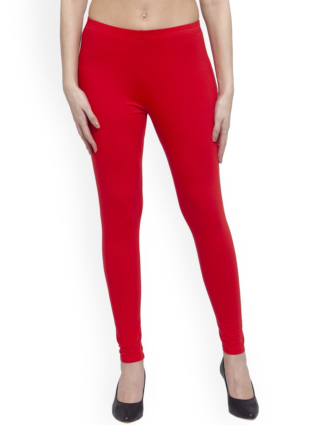

Purple State Women Red Solid Ankle-Length Leggings