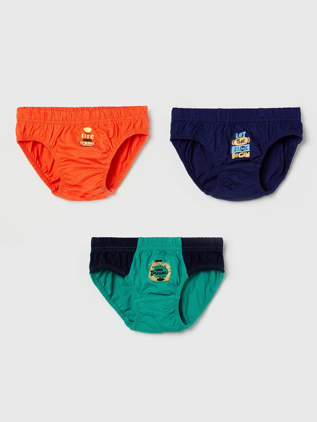 

max Boys Pack Of 3 Multicoloured Basic Briefs NOOSFIB01, Multi