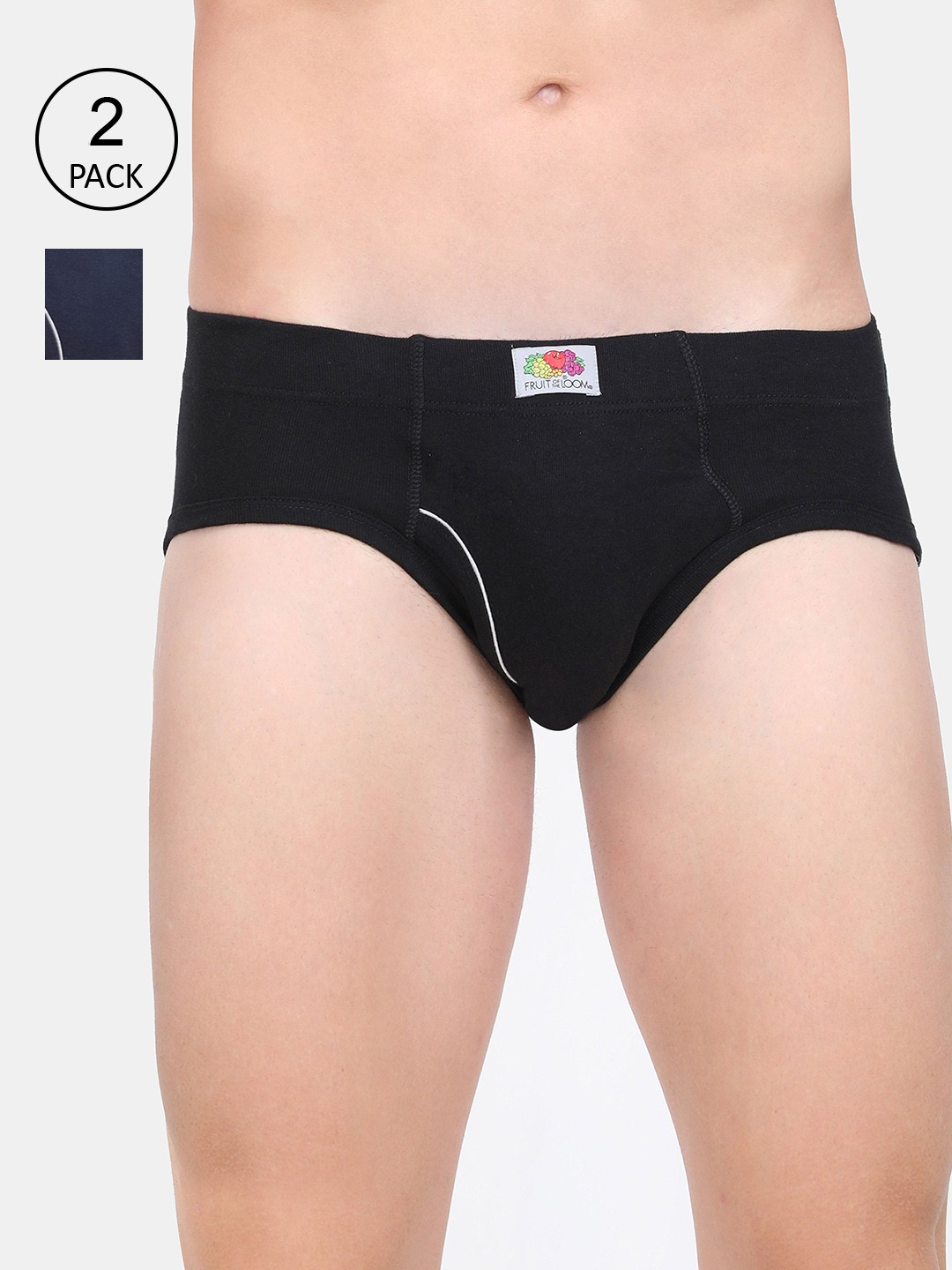 

Fruit of the loom Men Pack of 2 Solid Basic Briefs MBR04-2P-A1S5, Black
