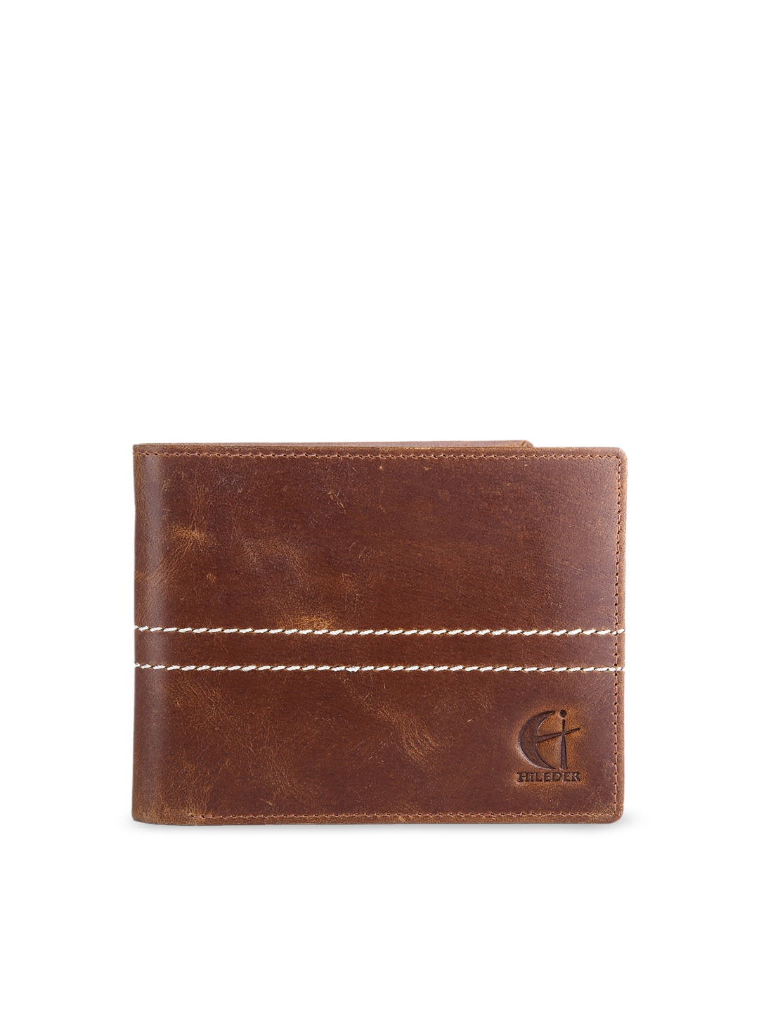 

HiLEDER Men Brown Solid Two Fold Wallet