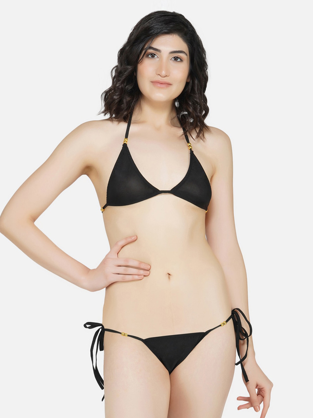 

PHWOAR Women Black Solid Lingerie Set BKN_BTS_02