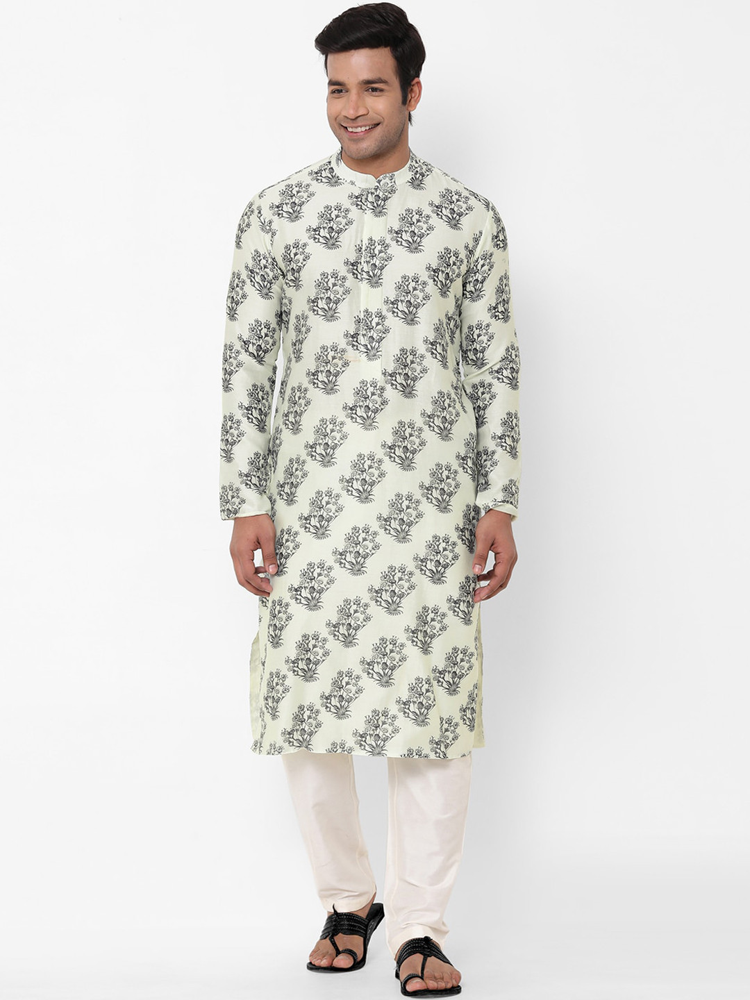 

Masaba Men Multicoloured & Black Printed Straight Kurta, Multi