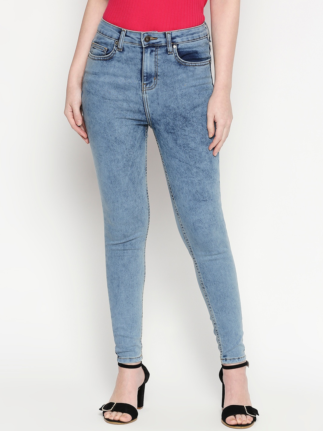 

People Women Blue Skinny Fit Jeans