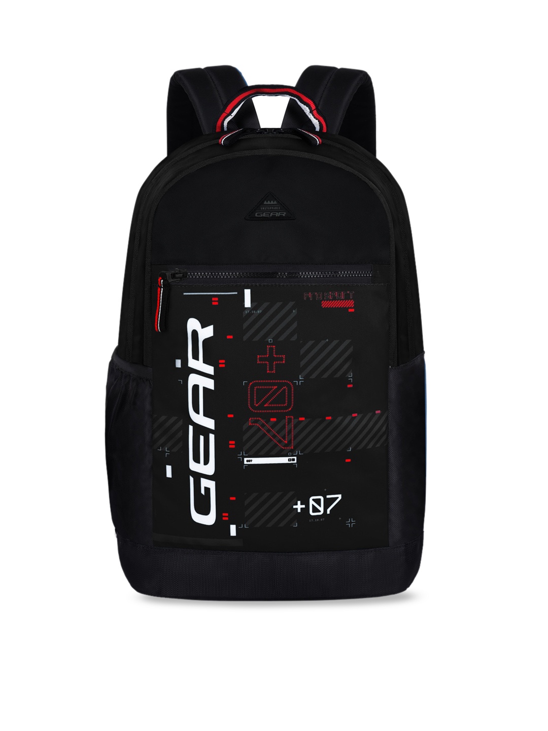 

Gear Unisex Black & Red Graphic Backpack