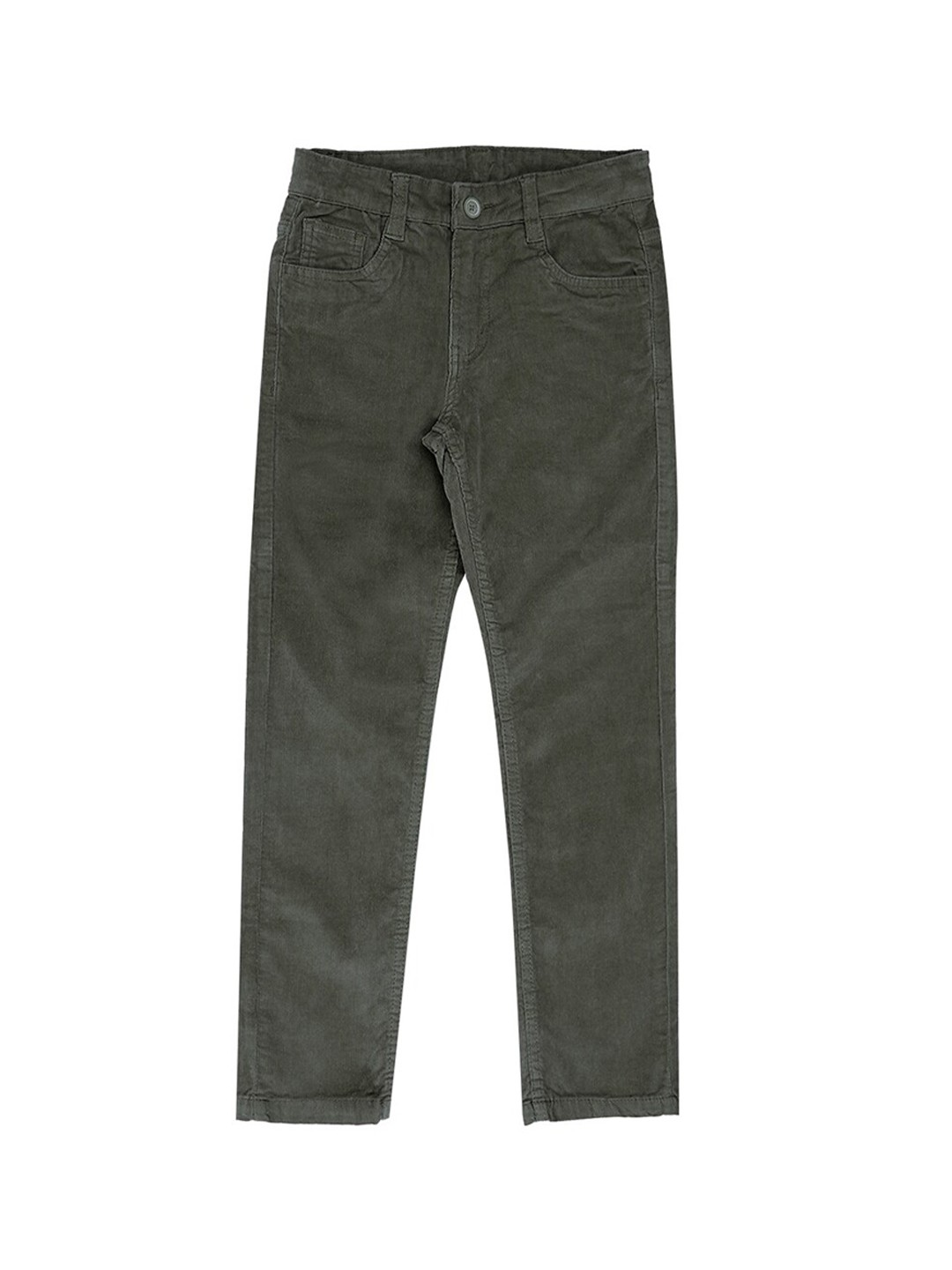 

Pantaloons Junior Boys Olive Green Solid Corduroy Regular Trousers