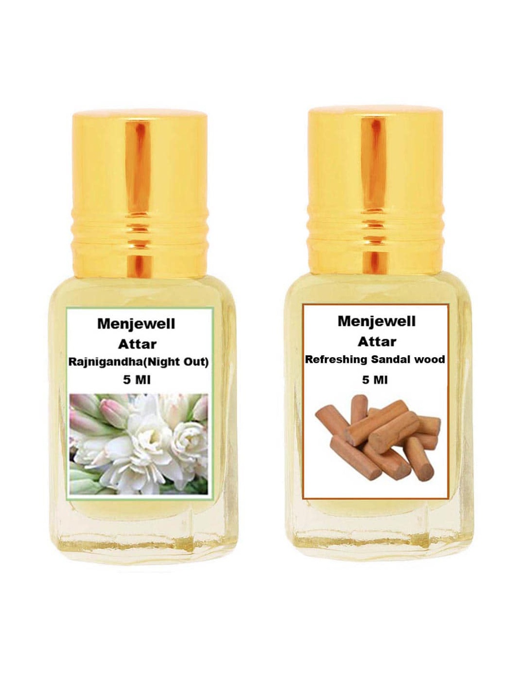 Menjewell Refreshing Sandalwood Attar, Yellow