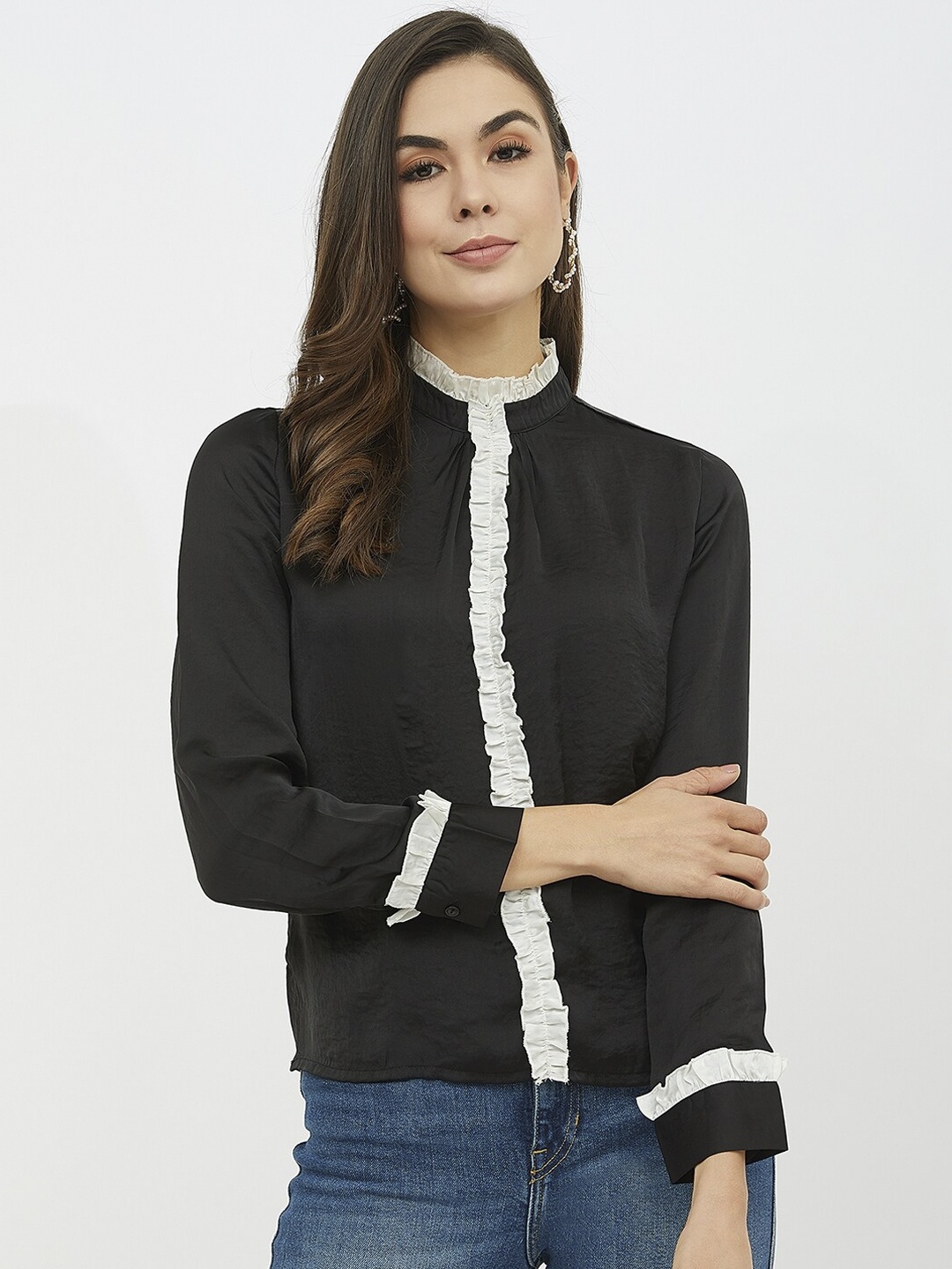 

Harpa Women Black Solid Top