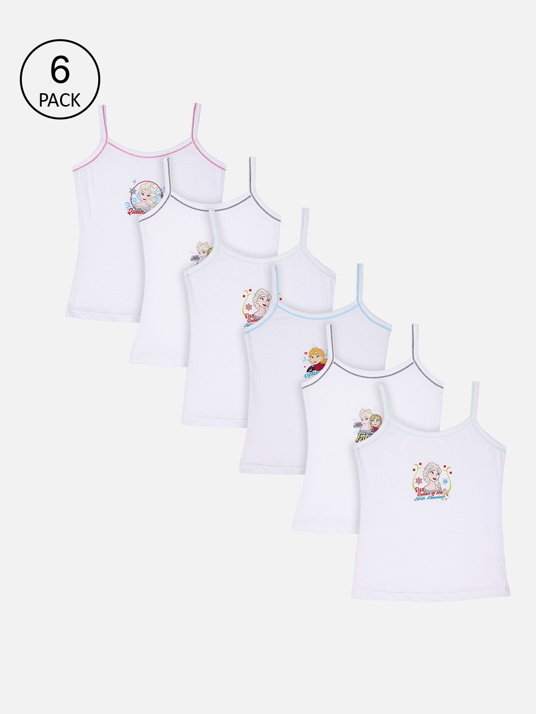 

Bodycare Kids Girls Pack of 6 Assorted Frozen Innerwear Vests KIAE941-PK007