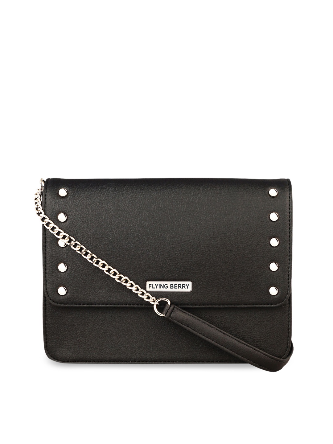 

FLYING BERRY Black Solid Sling Bag