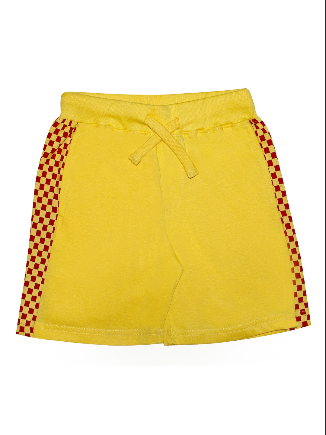 

KiddoPanti Boys Yellow Solid Cotton Regular Shorts