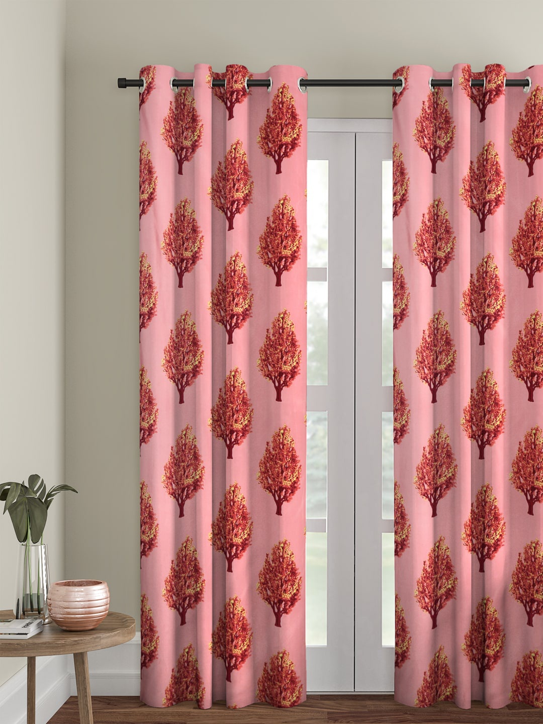 

Cortina Pink Single Printed Curtain