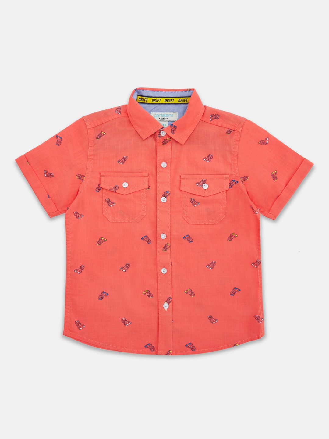 

Pantaloons Junior Boys Coral Regular Fit Printed Casual Shirt